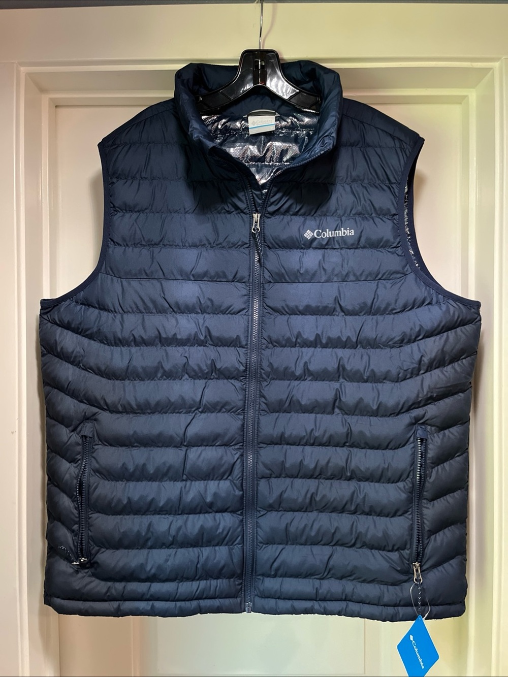 Mens 1X Columbia Powder Lite II Vest Blue Puffer Insulated Big Plus Size New Tag